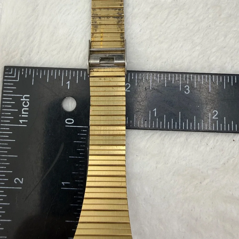 Vintage Lorus Mens Watch Gold Tone Untested 7”